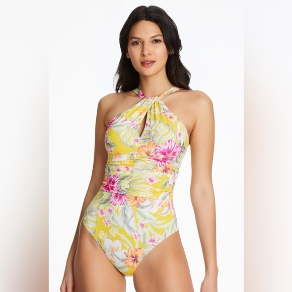 Bleu Rod Beattie Other - Bleu by Rod Beattie Paradiso High Neck Keyhole Mio One-Piece size 8 nwot